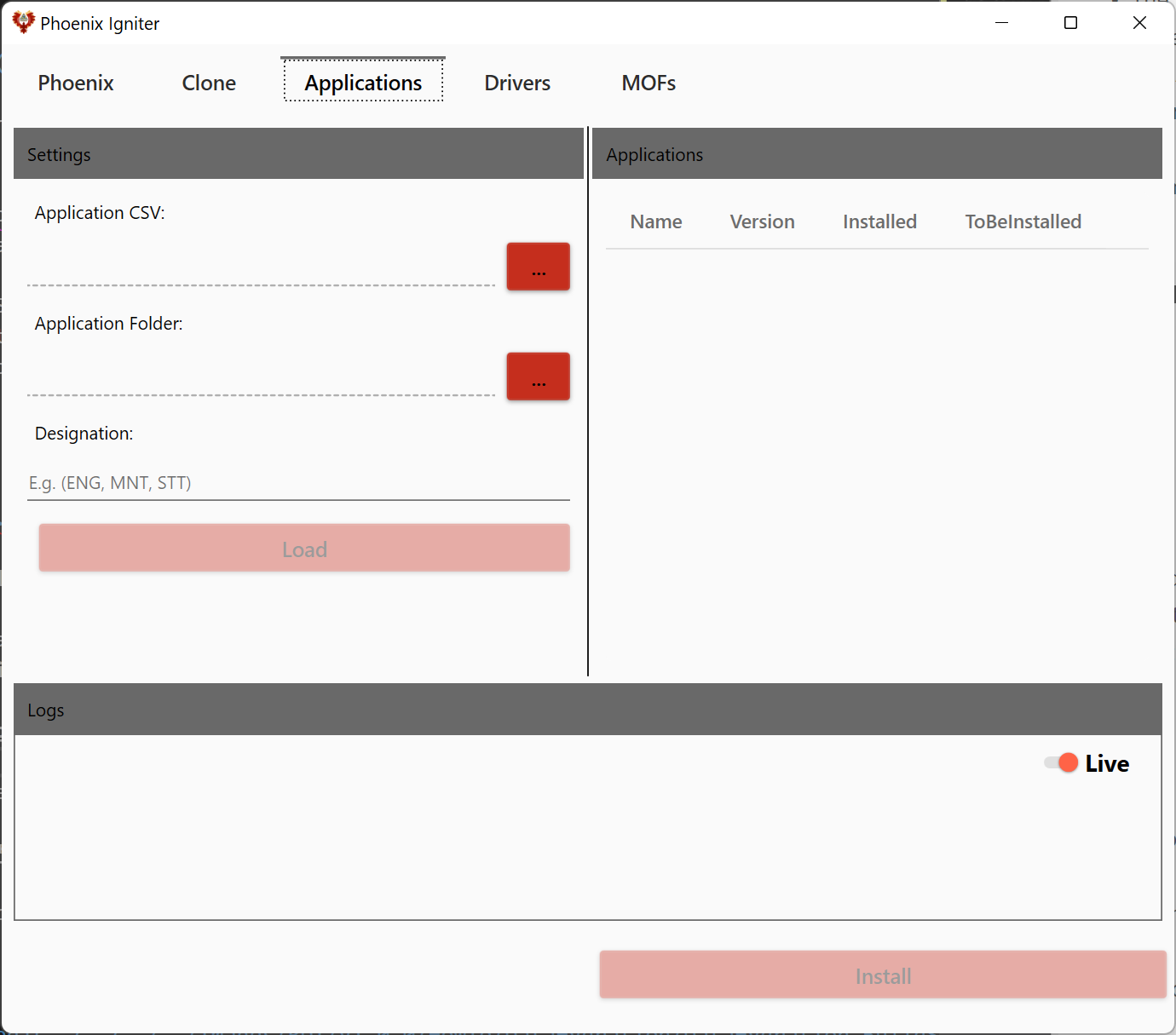 Applications View