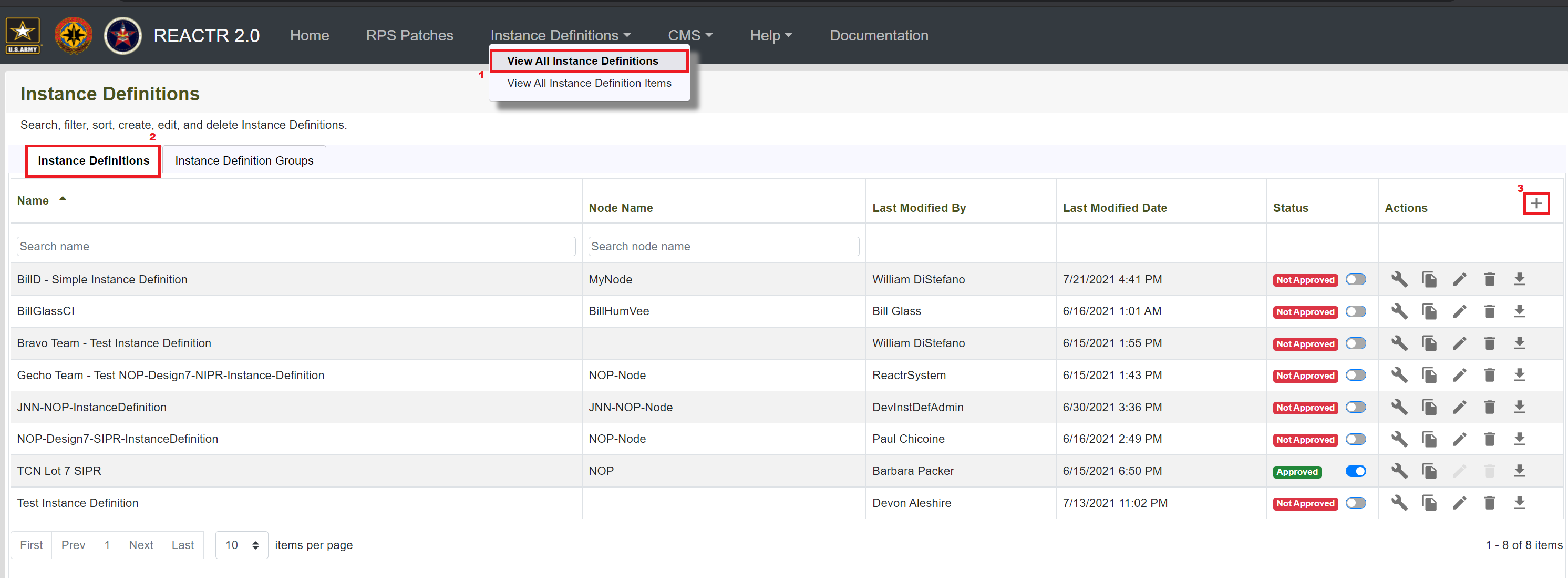 Creating an Instance Definition