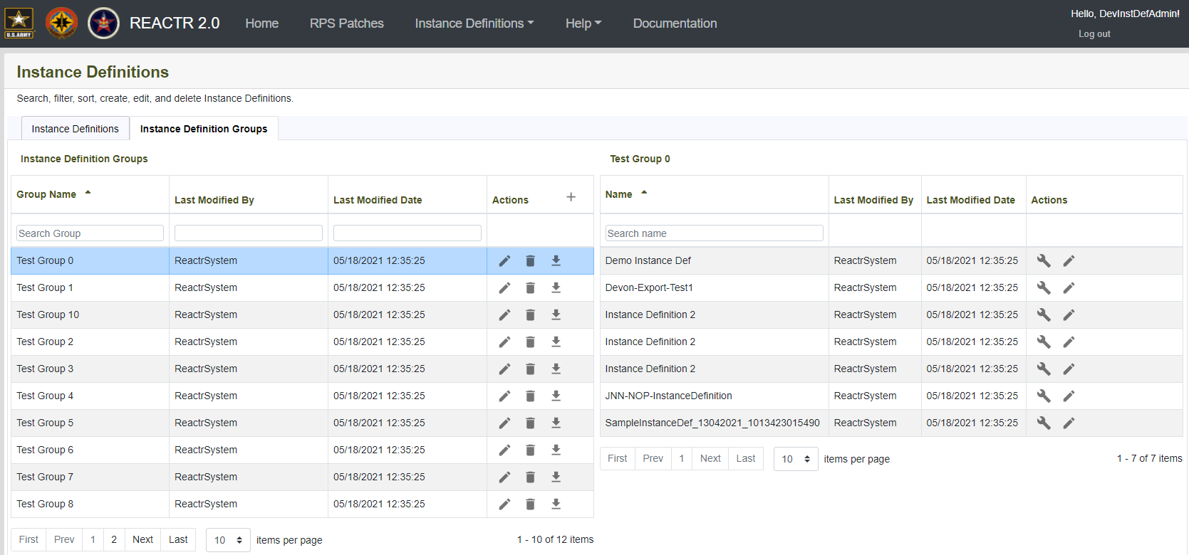 Instance Definition Groups 1