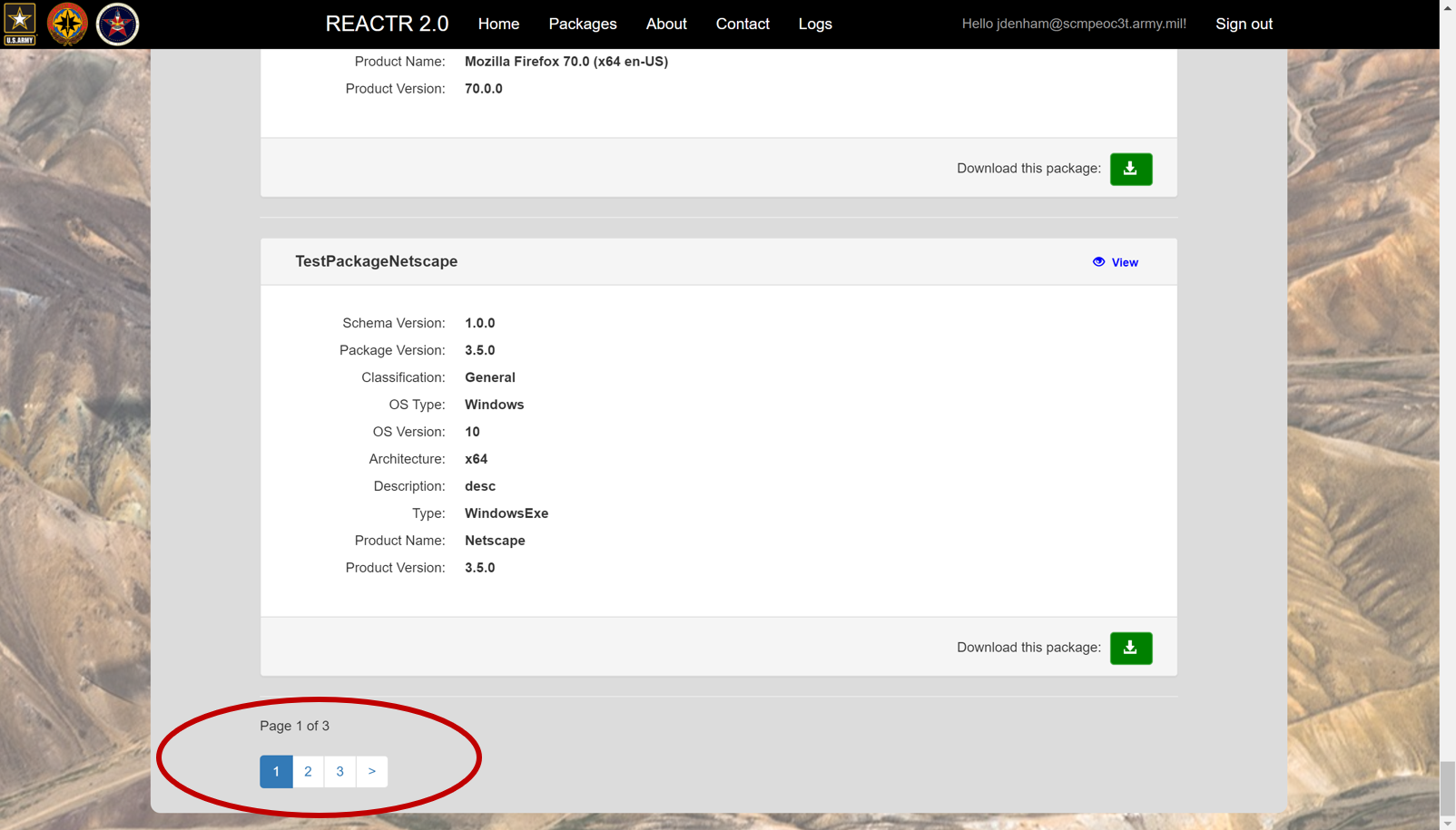 Figure 2: REACTR Pagination