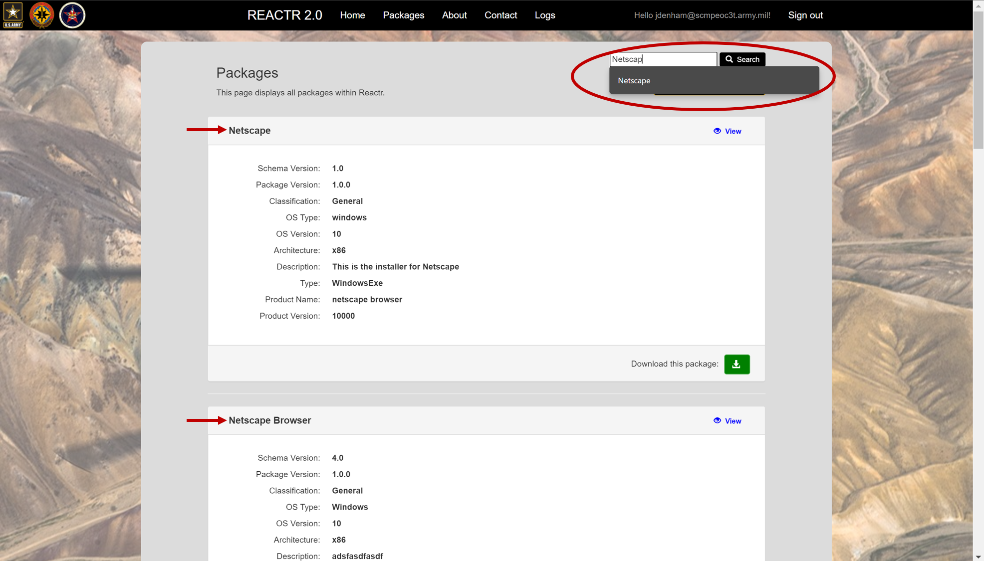 Figure 1: REACTR Patch Search