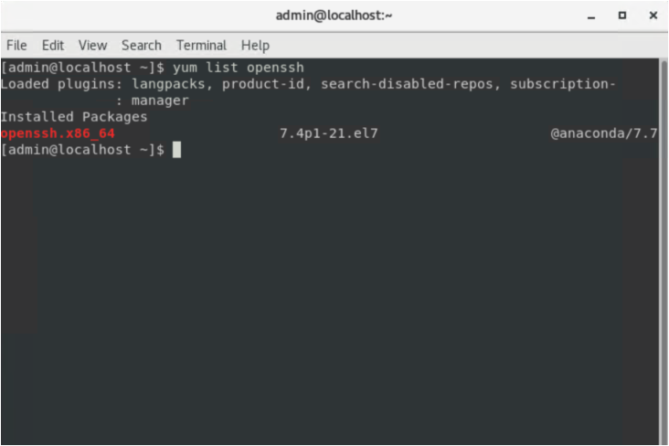 Figure 1: Linux Command Line Yum Utility