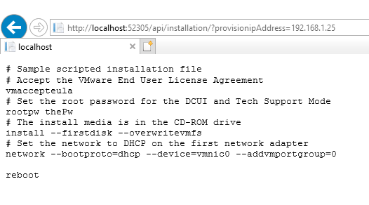 Kickstart Script found using explicitly specified IP Address alt text
