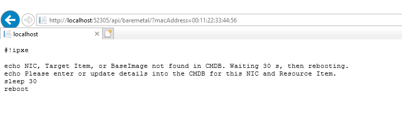 *Target Not Found* iPXE Script alt text