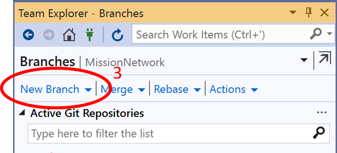 Figure 4: Common Repo New Branch