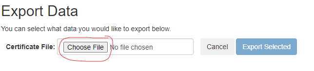 Figure 2: Select the certificate file.