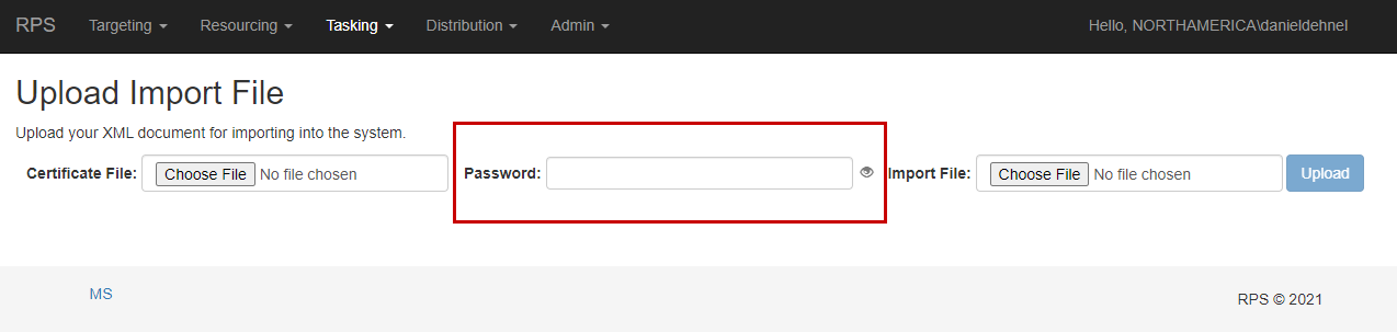 Figure 4: Type in the password.