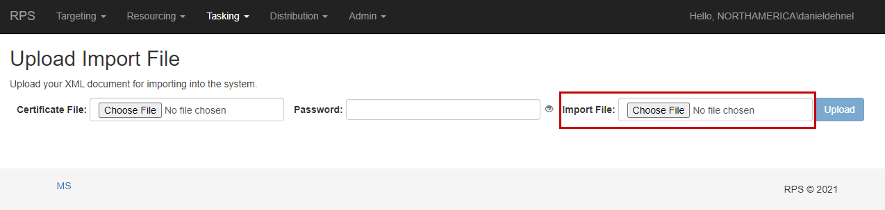 Figure 5: Select the data file to import.