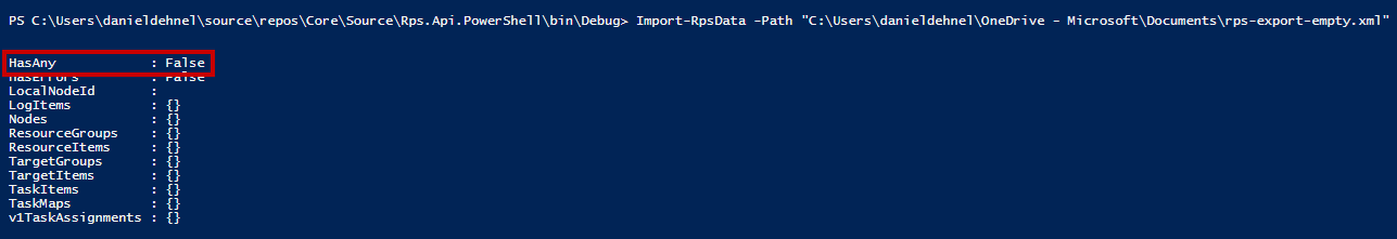 Figure 17: Importing an empty data file.