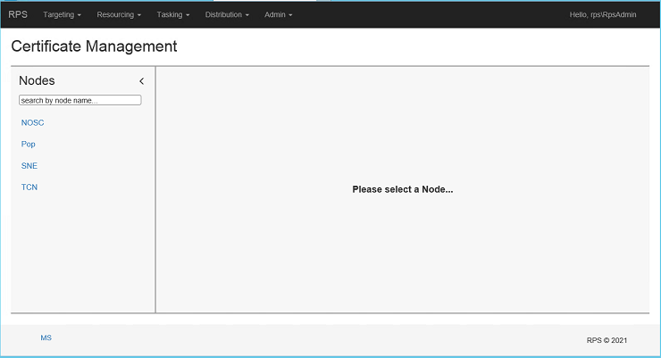 Certificate Management page