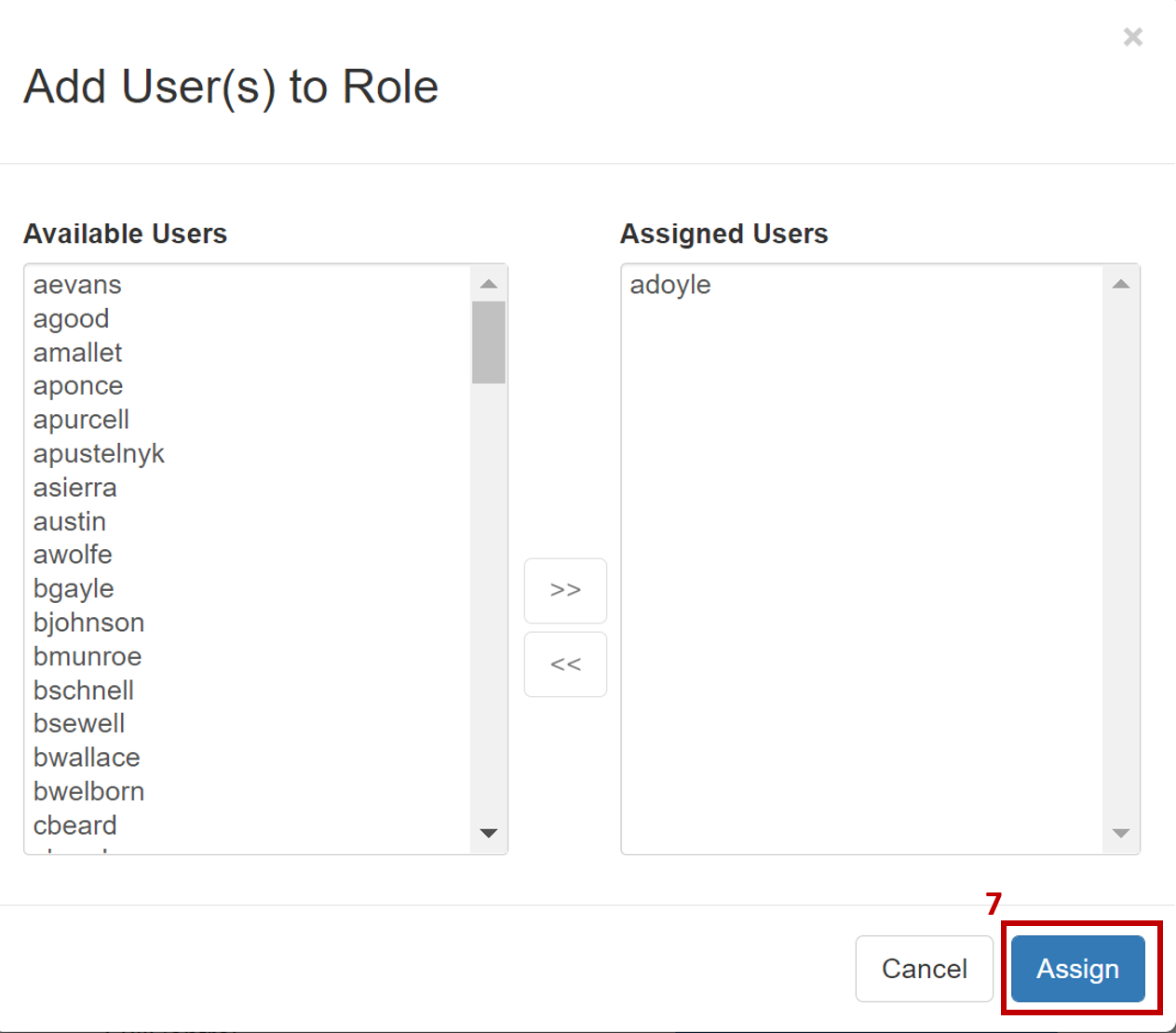 Figure 5: Click **Assign**.