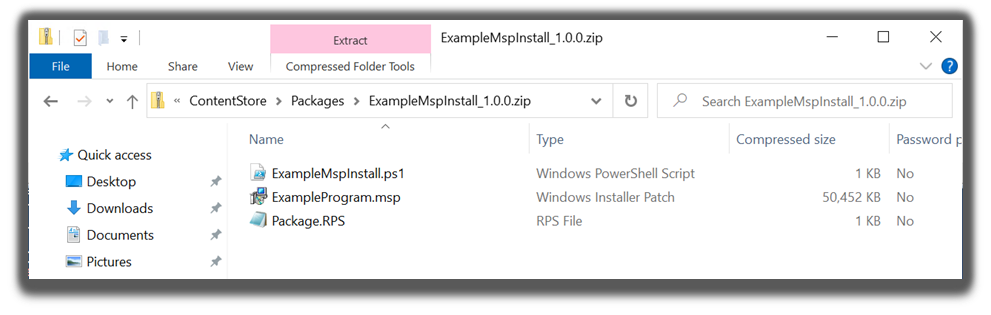 MSP Install Patch example