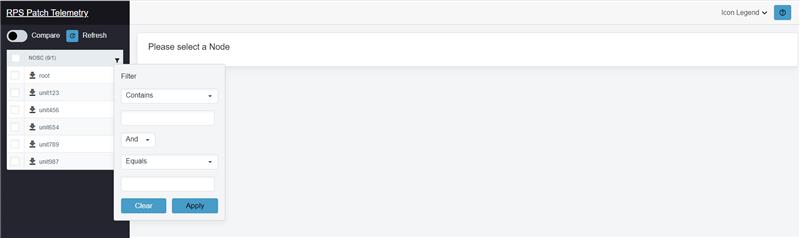 Figure 2: RPS Patch Telemetry UI advanced filter.