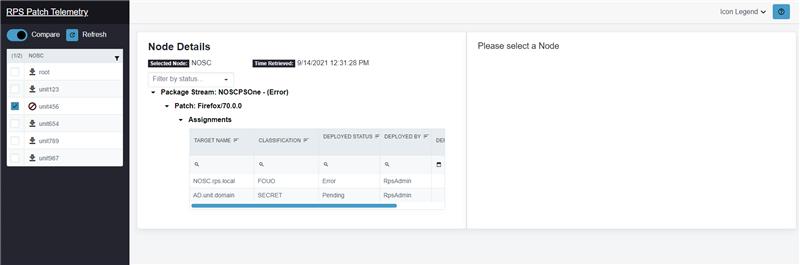 Figure 6: Node Details panel with expanded data (Compare mode on).