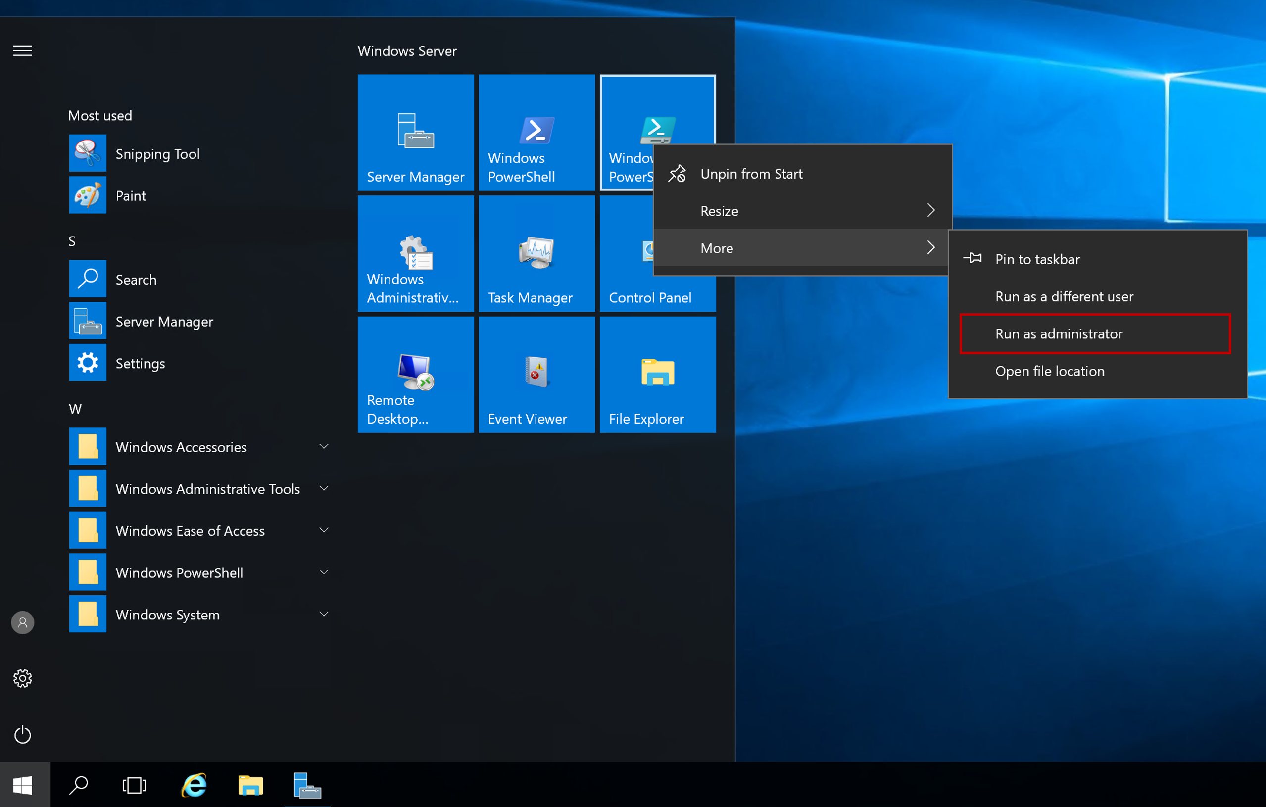 PowerShell Run as administrator